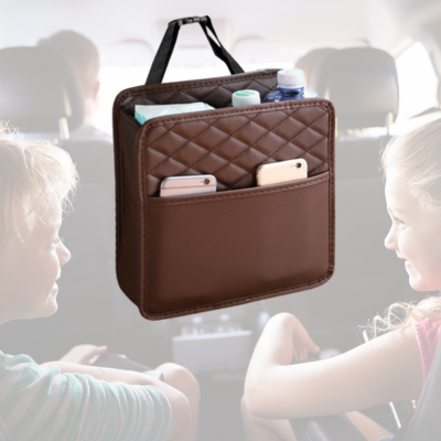 Organisateur-voiture-brun-foncé