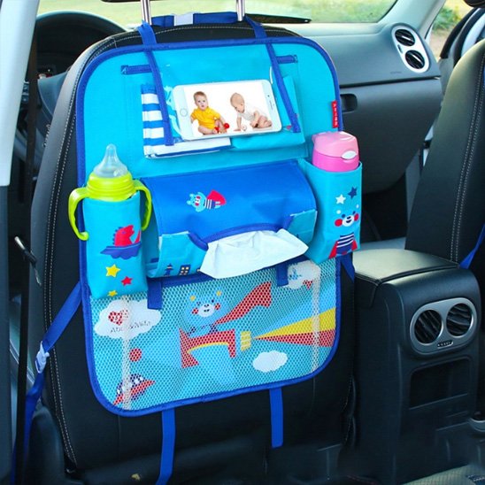 Organisateur voiture enfant bleu
