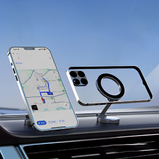 support telephone voiture magnetique rond